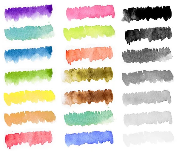 Rainbow watercolor paint stripe — Stock Photo, Image