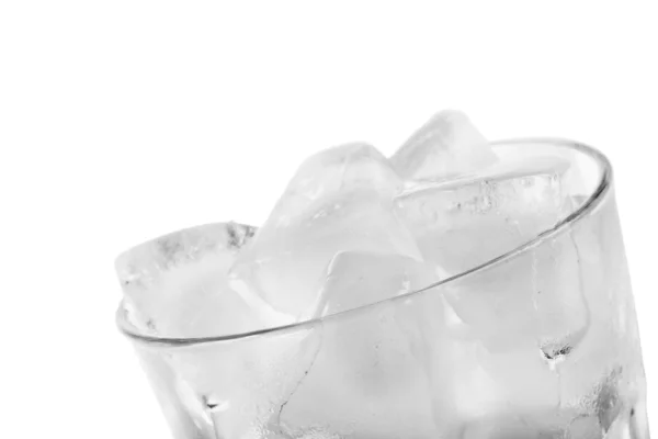 Glass of ice isolated on white background — Stock Photo, Image