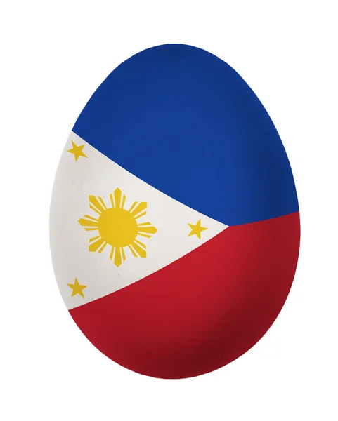Colorful Philippines flag Easter egg isolated on white background — Stock Photo, Image