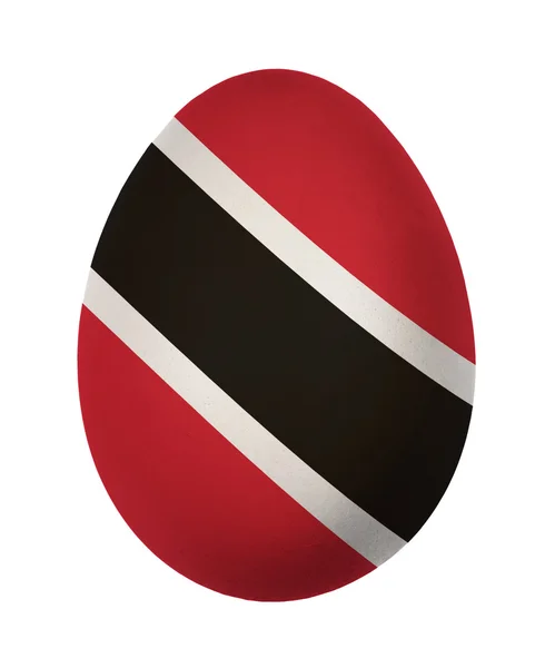 Colorful Trinidad and Tobago flag Easter egg isolated on white background — Stock Photo, Image