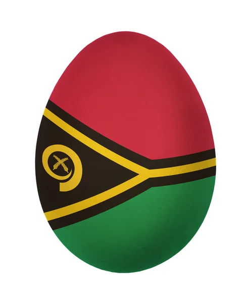 Colorato Vanuatu bandiera uovo di Pasqua isolato su sfondo bianco — Foto Stock
