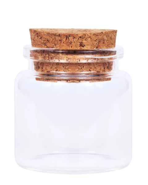 Glass jar isolated on white background — Stock Photo, Image