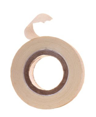 kâğıt şerit rulo üzerinde izole beyaz arka plan