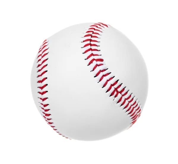 Bola de beisebol isolada no fundo branco — Fotografia de Stock