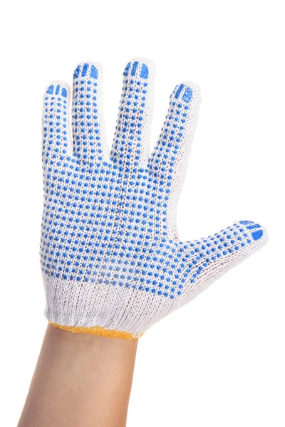 Industrie werknemer handschoenen geïsoleerd op witte achtergrond — Stockfoto