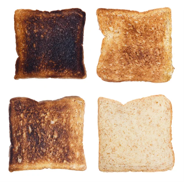 Chleb tostowy izolowany na białym tle — Zdjęcie stockowe