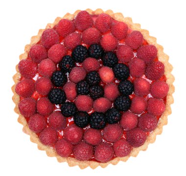 Ahududu ve dut tart pasta