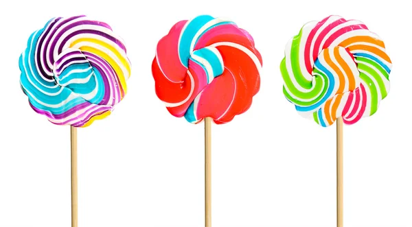 Colorido estilo retro lollipop aislado sobre fondo blanco — Foto de Stock