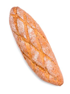 Fransız Ekmeği Beyaz Arkaplanda İzole Edildi