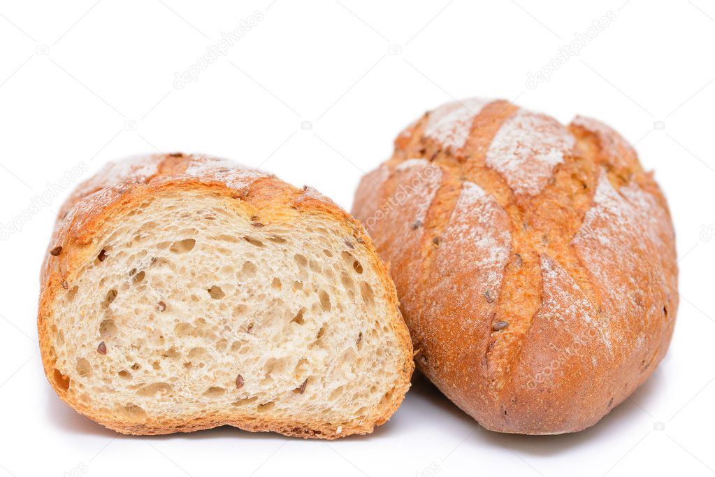 French bread isolated on white background