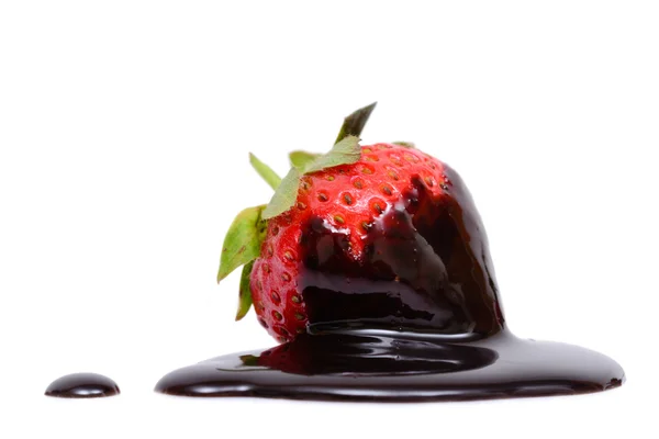 Φράουλα και σοκολάτα βουτιά — Stockfoto