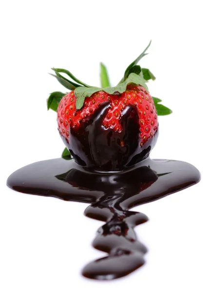 Φράουλα και σοκολάτα βουτιά — Stockfoto