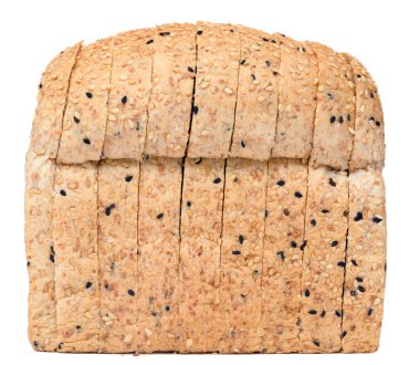 Susamlı ekmek izole üzerinde beyaz arka plan