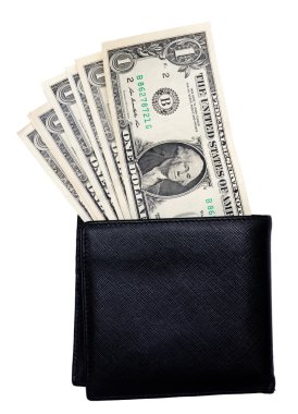 bir dolarlık banknot cüzdan