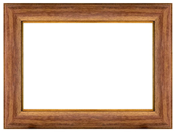 白い背景の上のビンテージ木製の写真フレーム — ストック写真