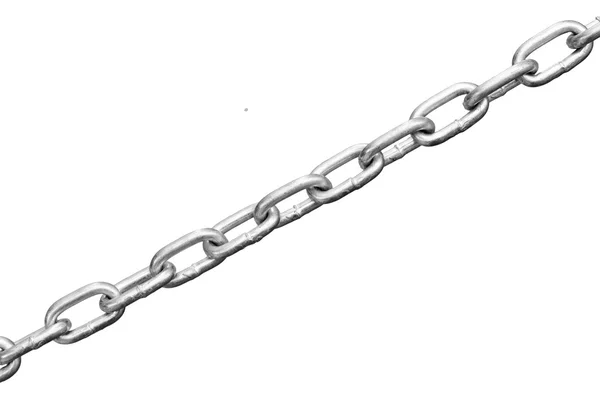 Гранж железная цепь на белом фоне — стоковое фото