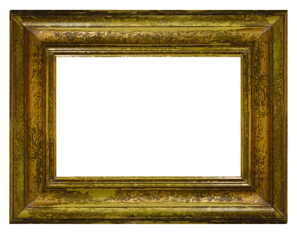 Grunge old dirty gold picture frame — Stock Photo, Image