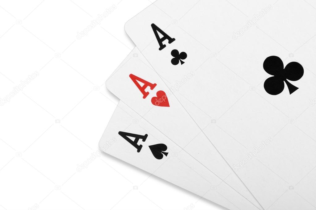 Poker card Three of a kind ace