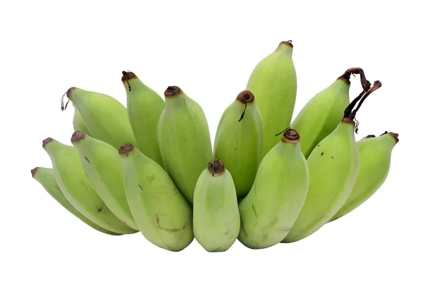 Unripe tropical banana isolated on white background — Stock Photo, Image