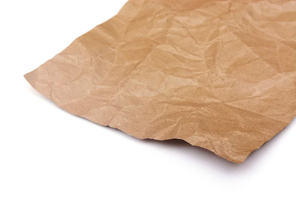 Reciclar papel marrón arrugado — Foto de Stock