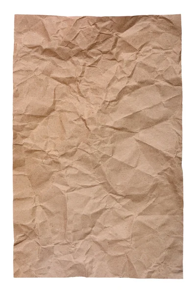 Reciclar papel marrón arrugado — Foto de Stock