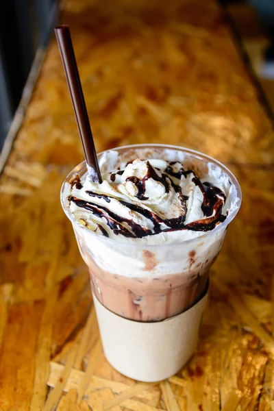 Whip cream ice mocca coffee — Stock Photo, Image
