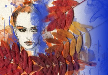 Güzel kadın yüzü