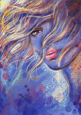 Güzel kadın yüzü