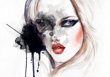 Güzel kadın yüzü