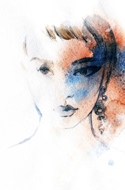 soyut kadın portresi