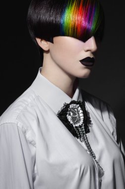 karanlık soluk Gotik kadın portresi