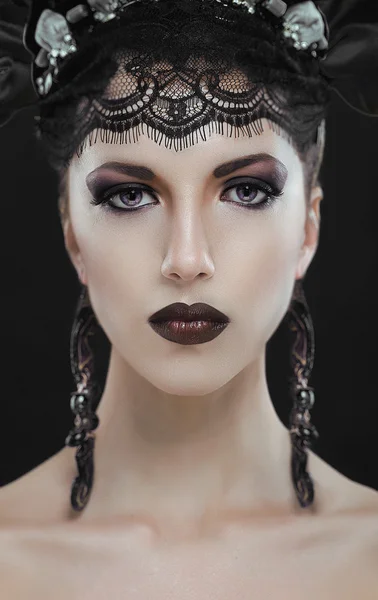 Gothic Beauty Make-up — Stockfoto