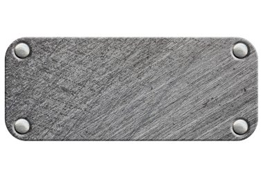 Perçin ile metal plaka çizik