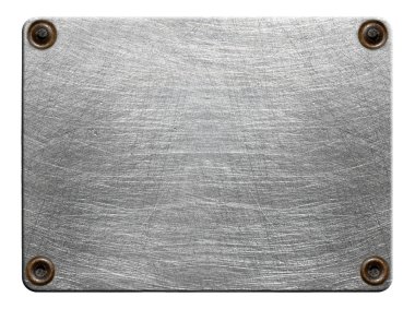 Perçin ile metal plaka çizik