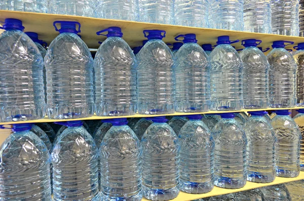 Plastic bottle of drinking water — Stock Photo, Image