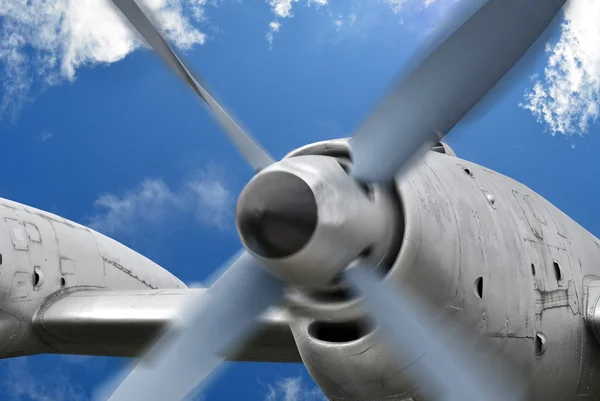 Aircraft engine close up — Stock Photo, Image