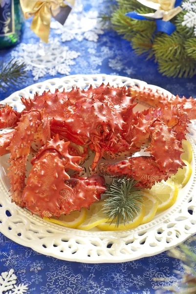 Crabe bouilli pour les vacances — Photo