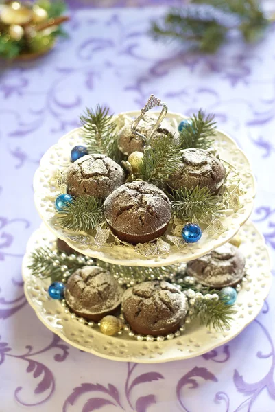 Kerstmis chocolade cake — Stockfoto
