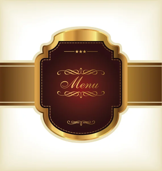 Design de Menu Vintage dourado — Vetor de Stock