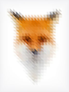 Fox portre küçük üçgenler yaptı