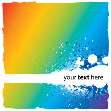 soyut gökkuşağı arka planla splatters