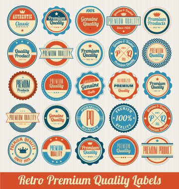 Retro premium kalite etiketleri