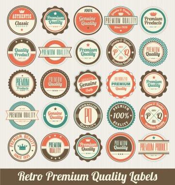 Retro premium kalite etiketleri