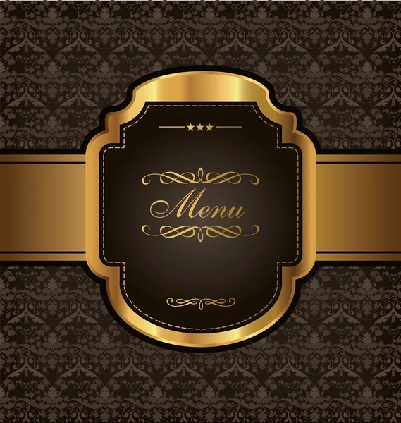 Design de Menu Vintage dourado —  Vetores de Stock