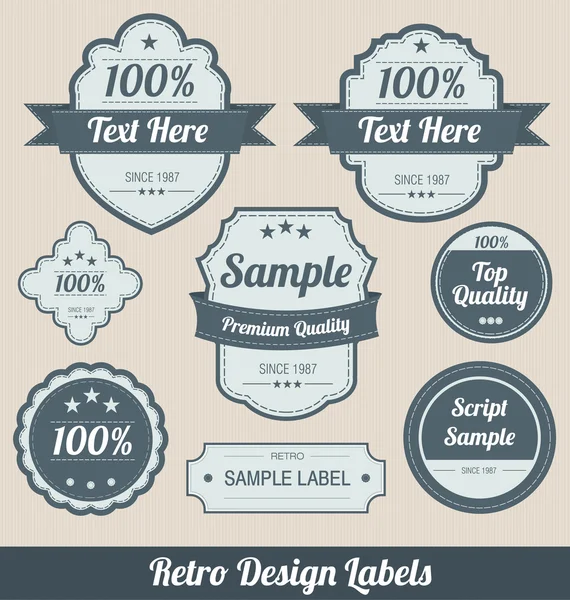 Retro Design Labels — Stock Vector