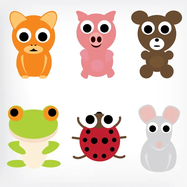 Animal Characters Set — Stock Vector