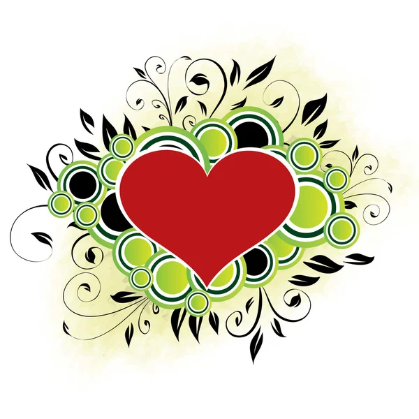 Valentine's Design - zielony — Wektor stockowy