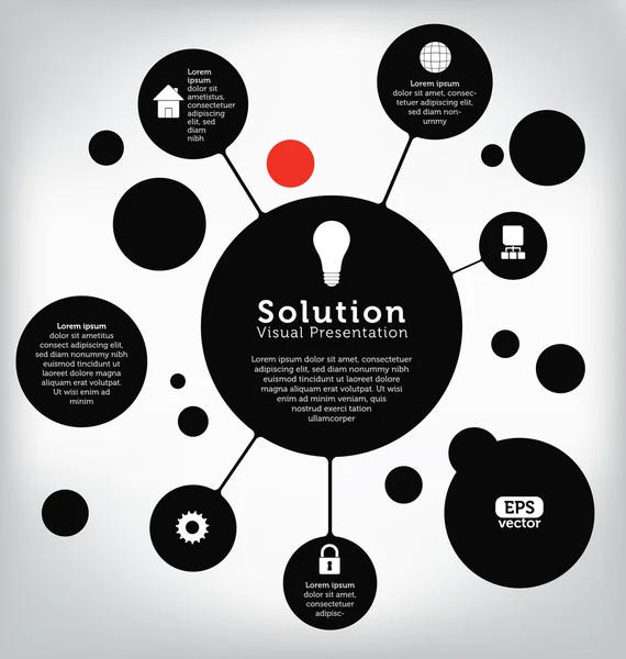 Plantilla para presentación visual en tecnología de la información — Archivo Imágenes Vectoriales