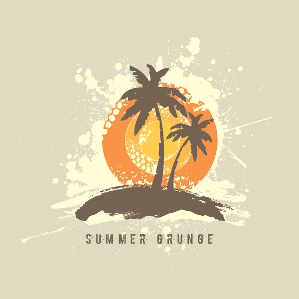 Diseño Grunge de verano — Vector de stock
