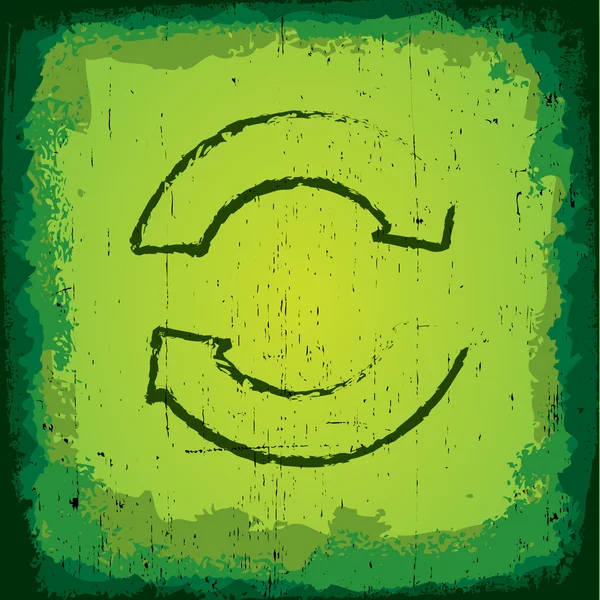 Symbole de recyclage grungy — Image vectorielle
